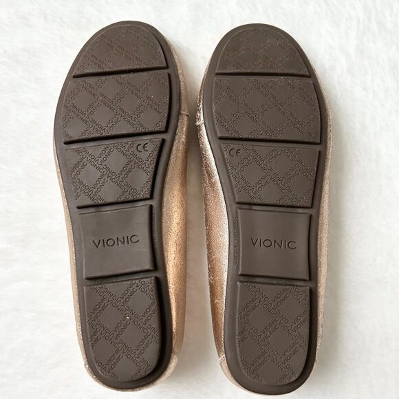 Vionic Debbie Metallic Rose Gold Leather Loafer Size 8.5 - Picture 5 of 6